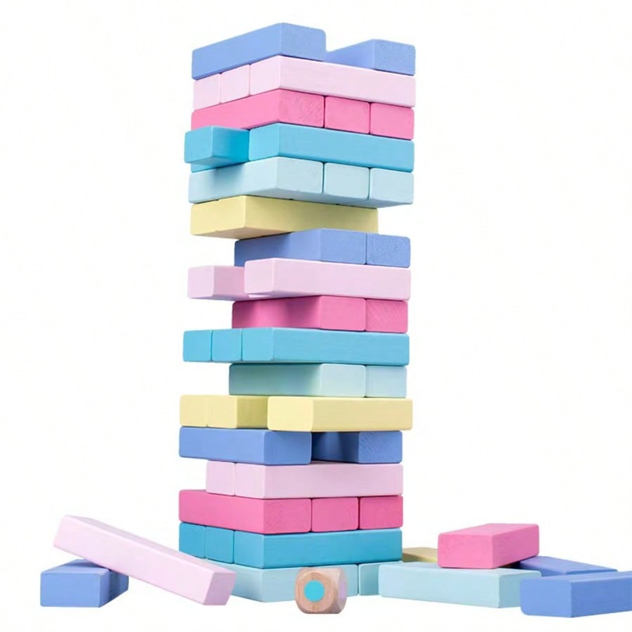 Wooden Stacking Tumbling Tower - đánh giá và giá Kids Education Number